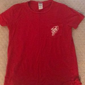 Pink Pocket Tee with Ohio state buckeyes